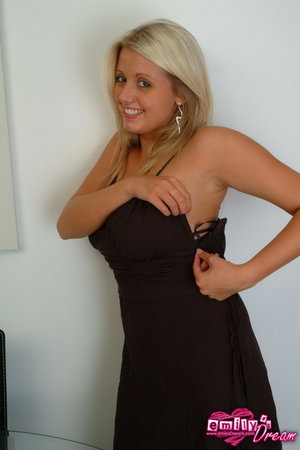 18 year old blond with big tits Aislin wets and fingers her pink slit in a tub